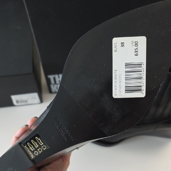 The Kooples Black Leather Ankle Boots - Picture 5 of 10